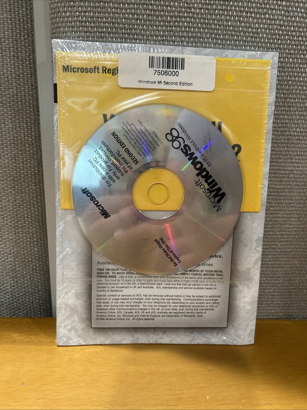 Microsoft Windows 98 Second Edition Full Operating System Win 98 New Sealed