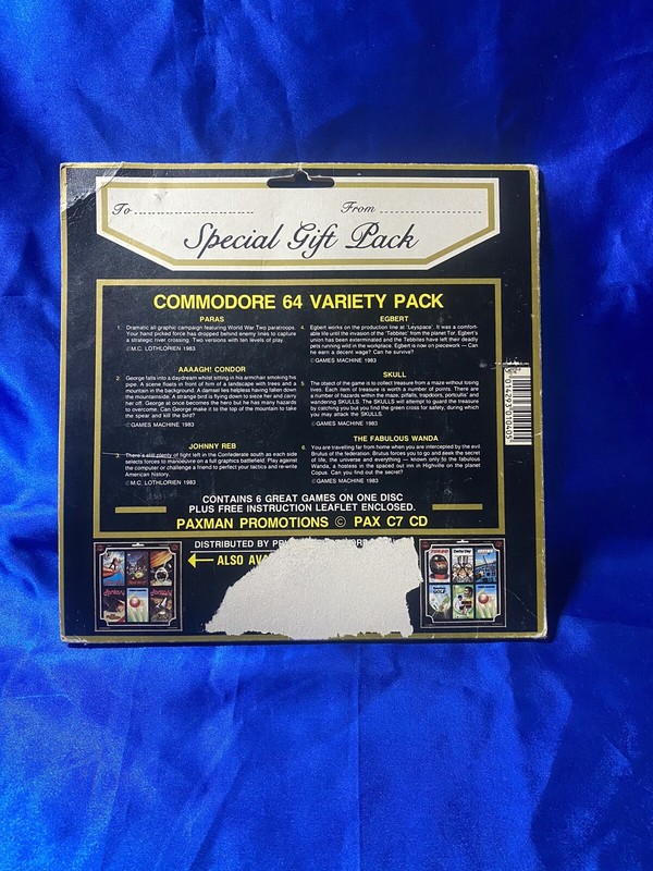 Paxman Promotions Variety Pack 1 Commodore 64 C64 Program 5.25" CIB gallery