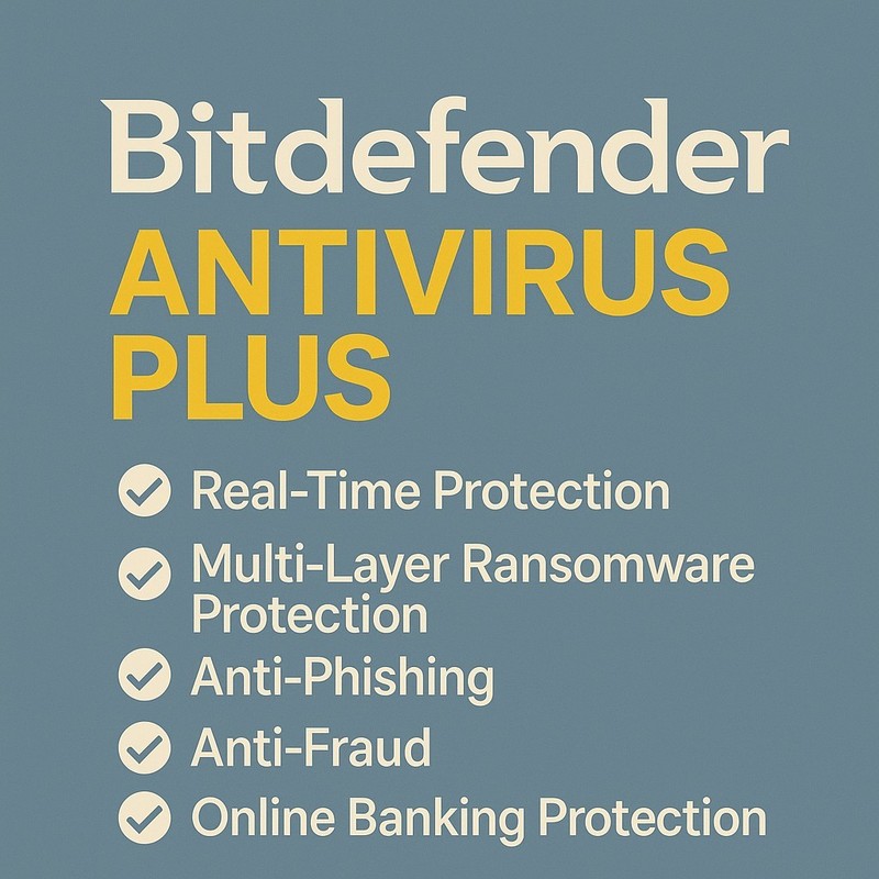 Bitdefender Antivirus Plus 2026 – 2 Years 1 WINDOWS PC – NEW Version