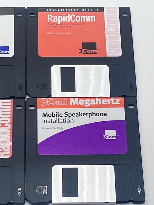 3Com Megahertz 10/100 LAN + 56K Modem Floppy Disks + RapidComm gallery