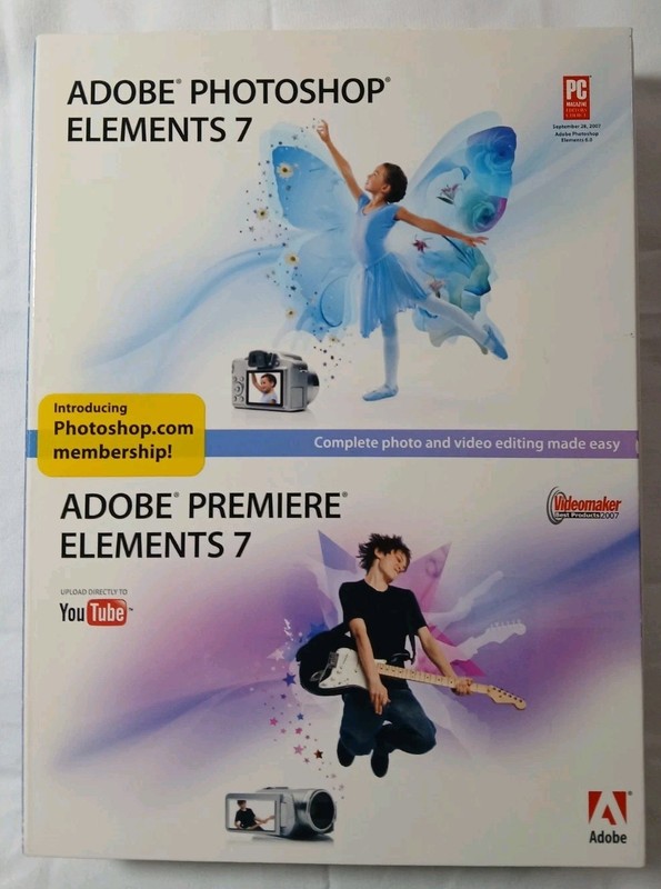 ADOBE PHOTOSHOP ELEMENTS 7 / ADOBE PREMIERE ELEMENTS 7 NWT