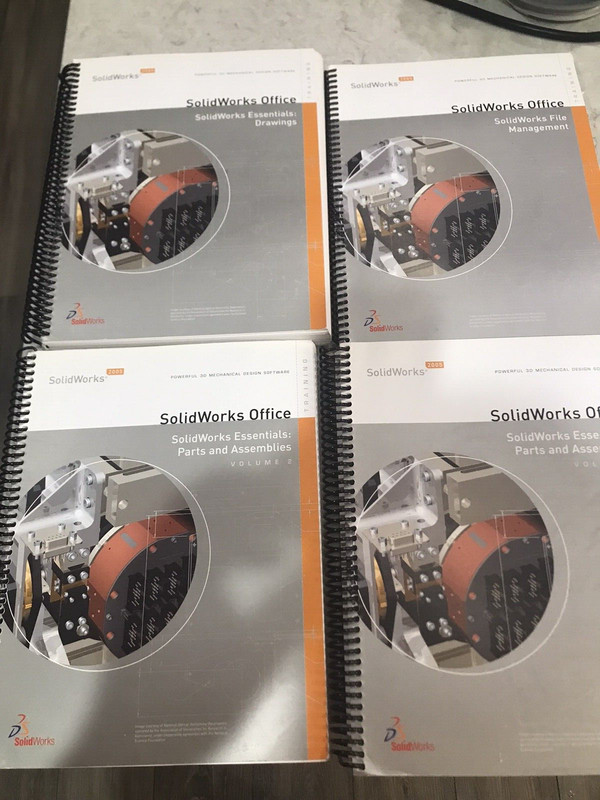 Solidworks Office 2005 Software and Books Drawings, File Management, Parts Ass.