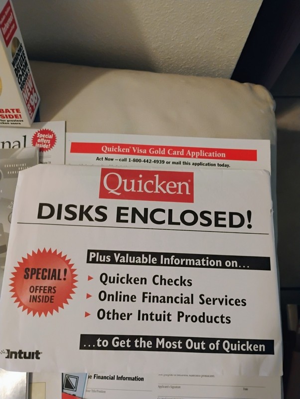 open box Vintage Quicken Deluxe for Window 95 cd-rom Intuit 1994 gallery