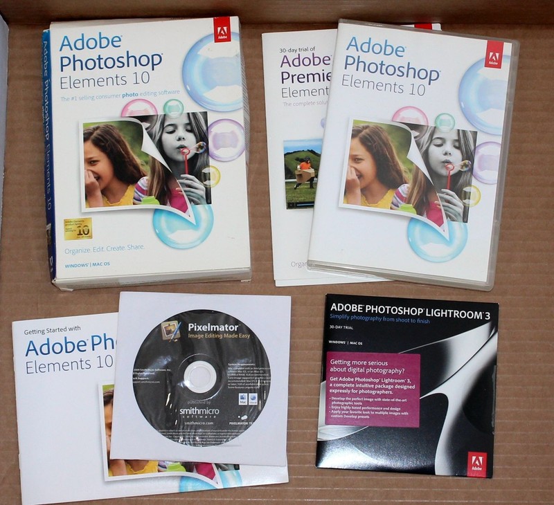 Adobe Photoshop Elements 10 for PC & Mac with Serial Number – 5 CDs Total