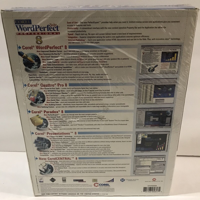 NEW Corel WordPerfect Suite 8 Professional gallery