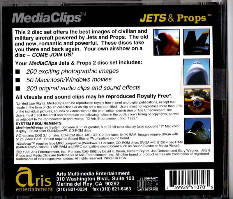 Jets & Props 2 CD-ROM Set 1992 PC DOS and MAC #38, #47 gallery