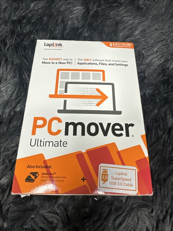 Laplink PCmover Ultimate 11 – PC Transfer Software w/ High-Speed Ethernet Cable