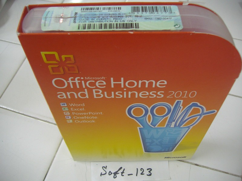 Microsoft Office 2010 Home & Business For 2 PCs Outlook/Excel/Word/PowerPoint