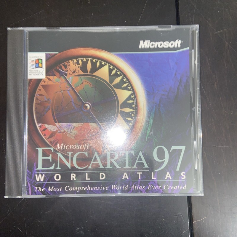 Microsft Encarta 97 World Atlas : English Edition – PC-CD Rom Software