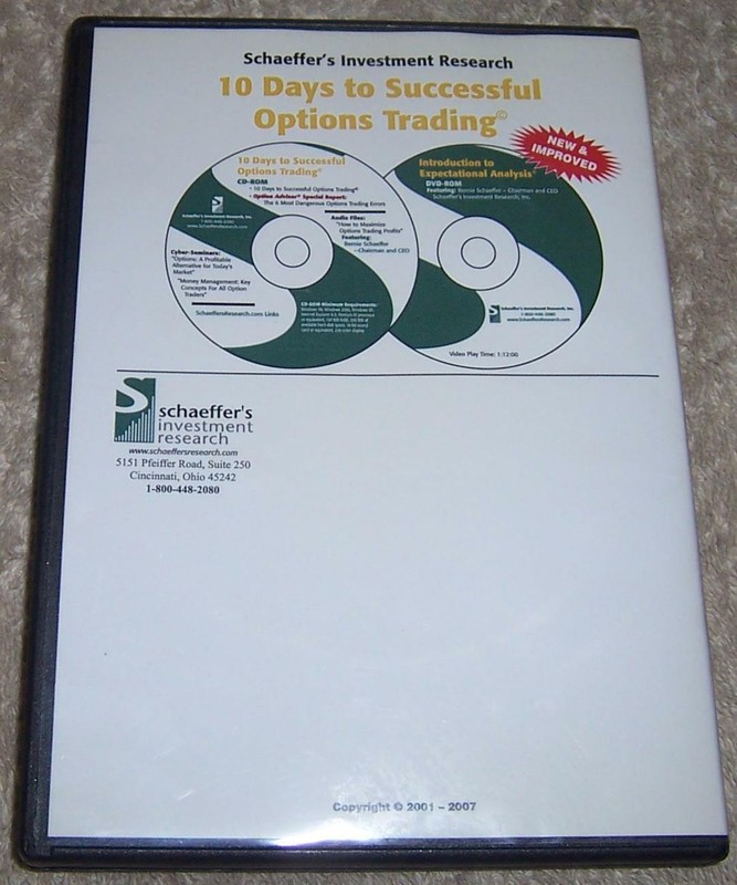 10 Days to Successful Options Trading Bernie Schaeffer DVD-ROM & CD-ROM gallery