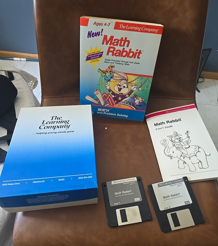 Vintage The Learning Company Math Rabbit’s and Problem Solving Floppy 3.5″ Disk