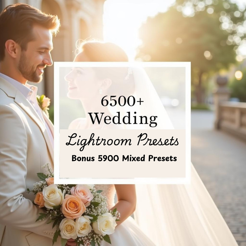 6500+ Wedding Lightroom Presets + 5900 Bonus Mixed Presets