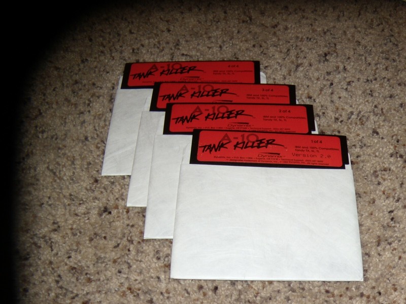 A-10 Tank Killer IBM PC Game 5.25″ disks