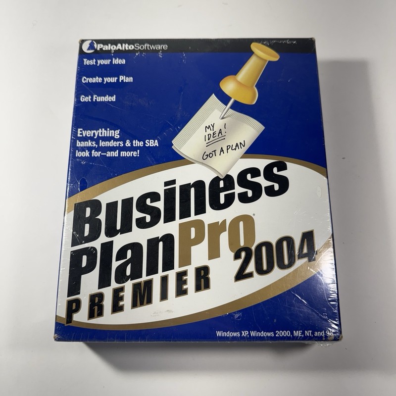 Palo Alto Software Business Plan Pro Premier 2004 BRAND NEW SEALED