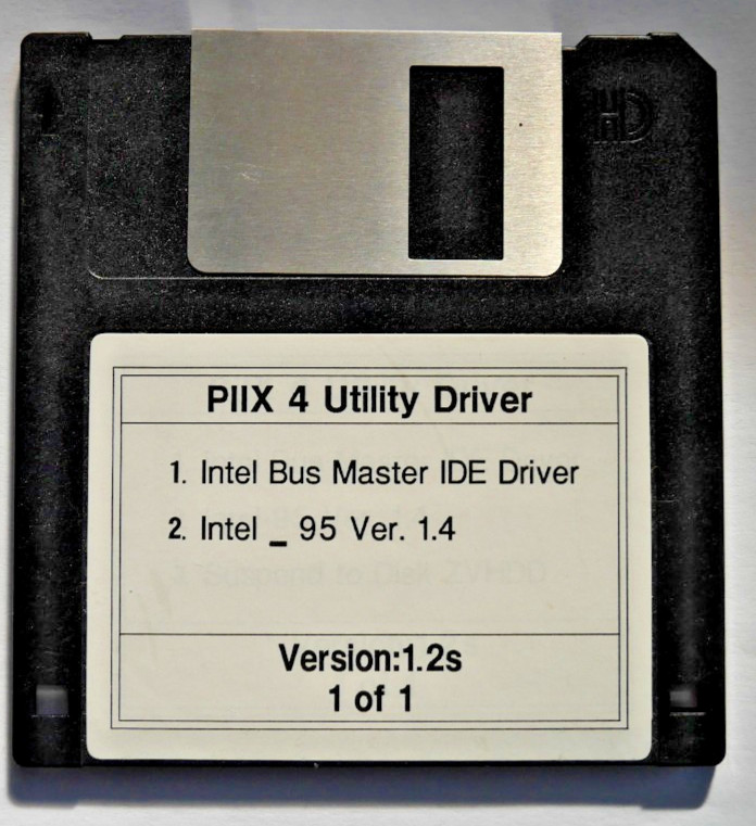 EDV PIIX IDE Utillity Driver Software Floppy Disk 1.44MB for Retro PC DOS Windows