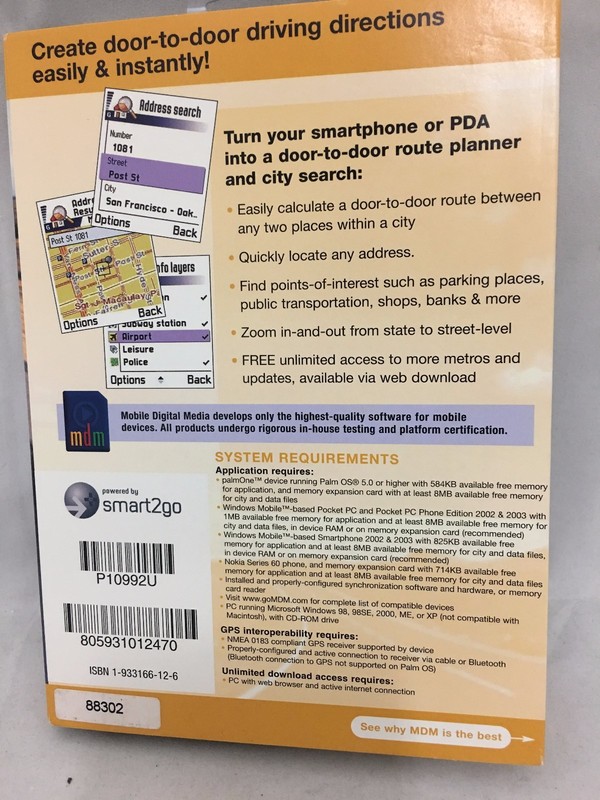 Mobile Digital Media "Directions On The Go" Navigation for Pocket PCs gallery