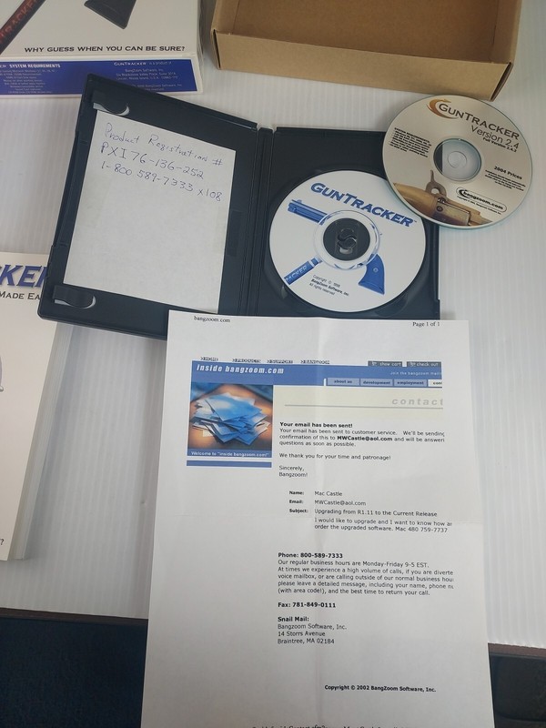 Gun Tracker Pc Software 2.4 Version Excellent CD User Manual Software gallery