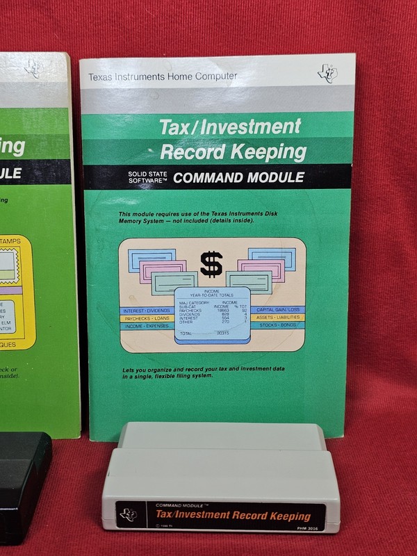 4 Carts Disk Manager Real Estate Investment Tax Record TI Texas Instruments gallery