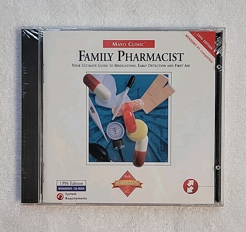 Family Pharmacist Mayo Clinic Health CD-ROM 1996 Edition Sealed