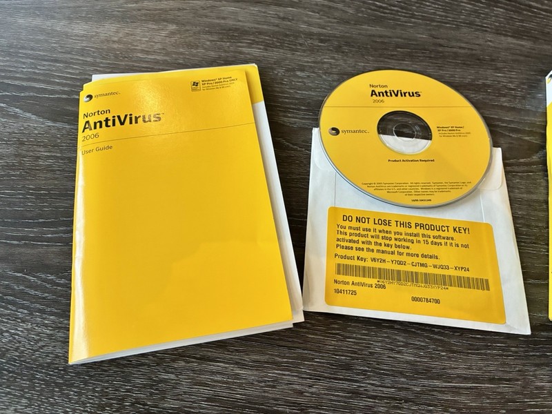 Norton AntiVirus 2004 & 2006 Lot of 2 Computer Software Internet Security Disc gallery