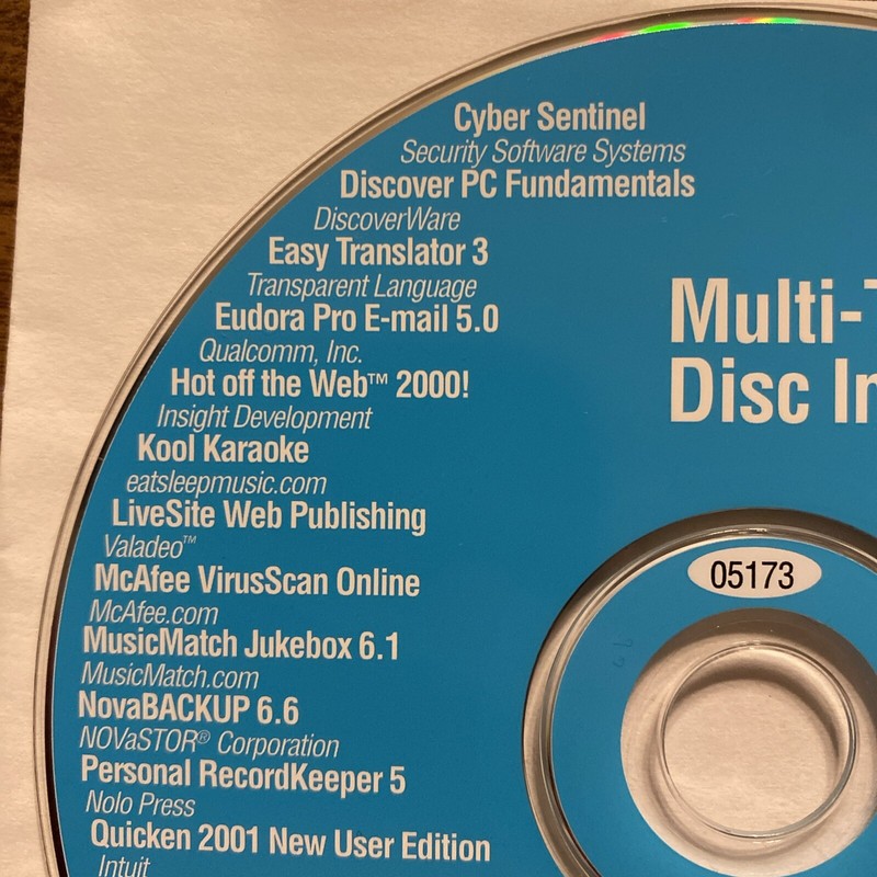 2001 PC Treasures Multi-Title Compact Disc CD Software Utilities Vintage gallery