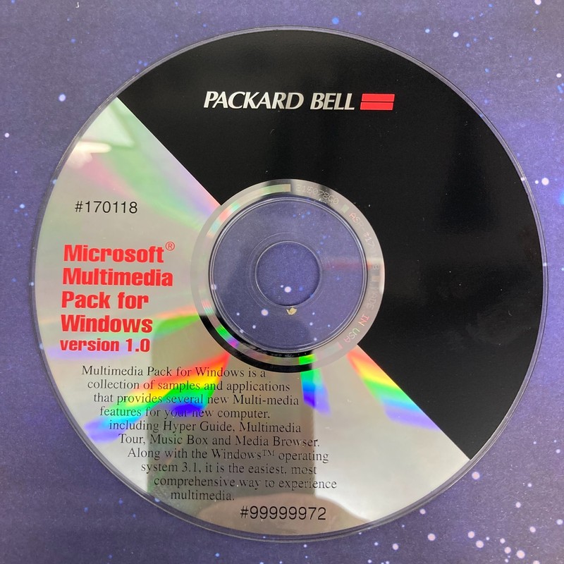 Packard Bell Microsoft Multimedia Pack For Windows Version 1.0 CD