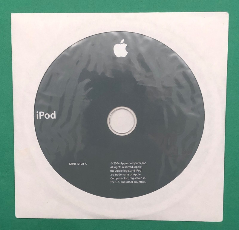 2004 Apple iPod Music Player Software Set Up Instructional CD Disc 2Z691-5108-A