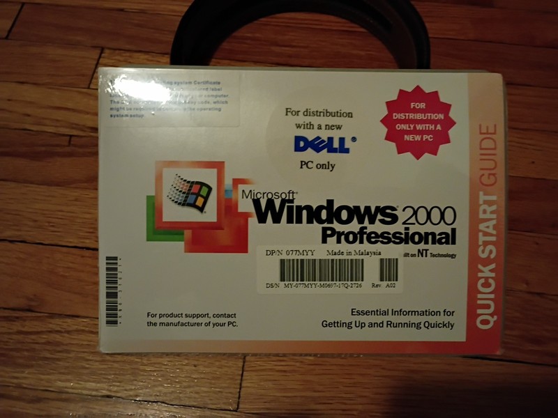 Dell Microsoft Windows 2000 Professional Reinstallation CD W2K+SP1 Sealed