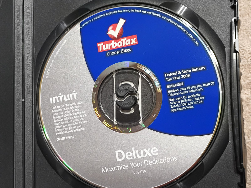 Intuit TurboTax Deluxe Federal and State - Tax Year 2009 - Fast Shipping gallery