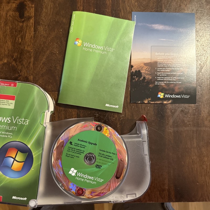 Windows Vista Home Premium 32 bit -Upgrade SP1 - Academic Ed - COMPLETE Case/Key gallery