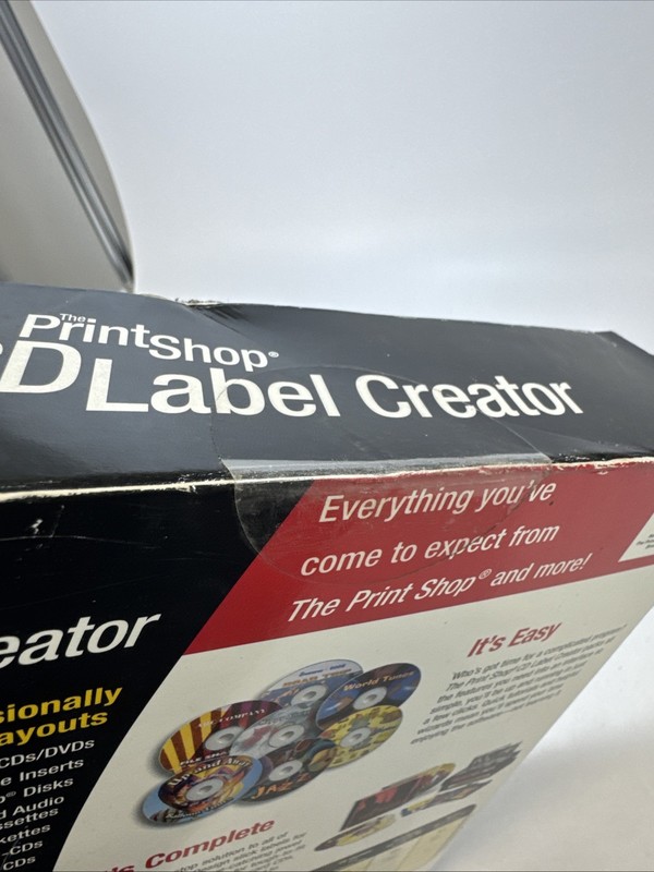 Print Shop CD Label Creator NIB Unopened Sealed New Old Stock 2001 gallery