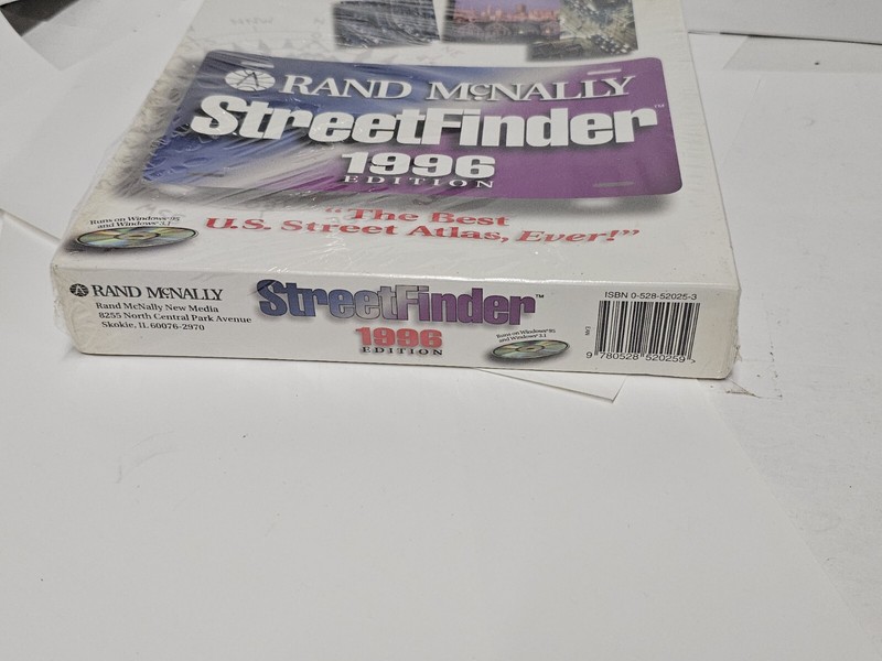 RAND MCNALLY VINTAGE STREETFINDER 1996 EDITION WINDOWS 95 WINDOWS 3.1 BOX ONLY gallery
