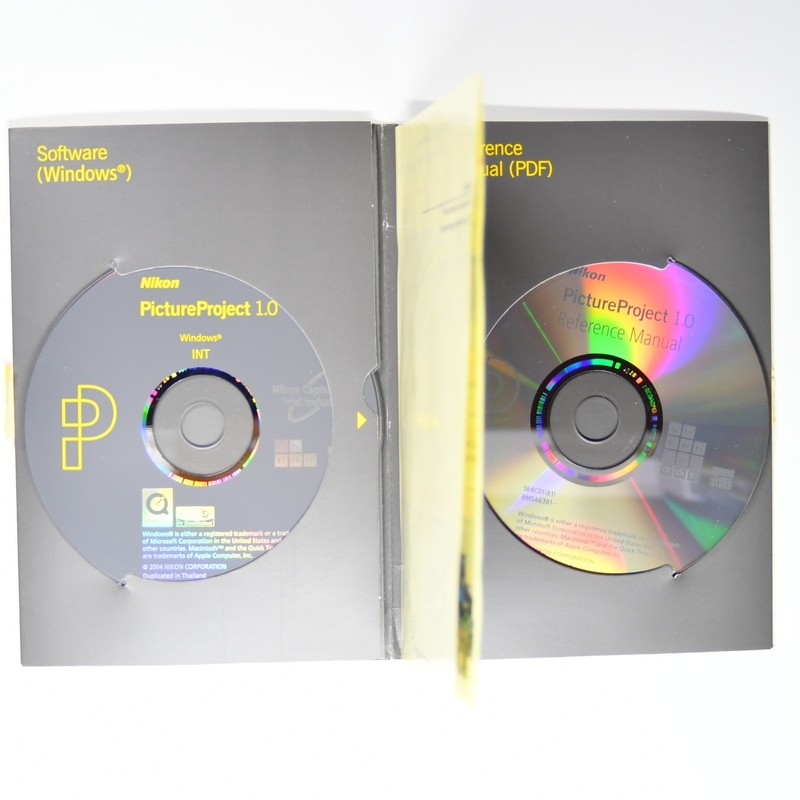 Nikon PictureProject 1.0 Windows & Mac Program CD & Reference Manual Discs 2004 gallery