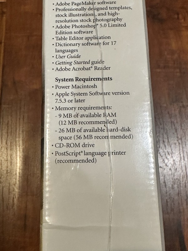 Vintage 1999 Adobe PageMaker 6.5 Plus Upgrade for Mac Macintosh - New & Sealed! gallery