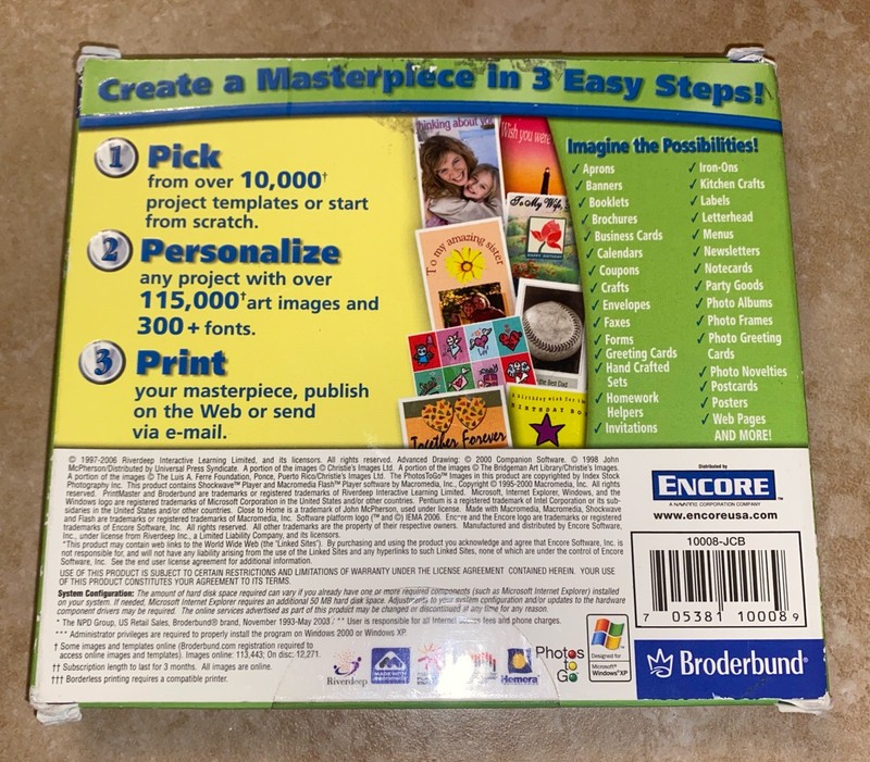 Printmaster 17 Silver 2006 DVD PC Software Program gallery