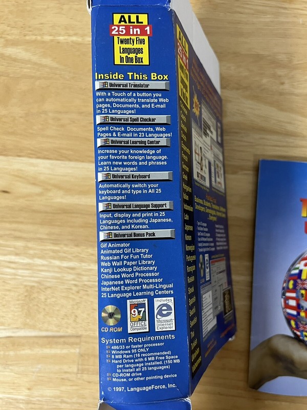 Universal Translator (Windows 95 CD-ROM, 642573363092) 25 Languages World First gallery