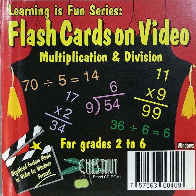 Learning Is Fun Series: Flash Cards on Video, Multiplication & Division CD-Rom