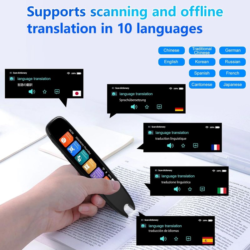 Scan Translator Pen, Online 142 Languages Scan Reader Pen Reading Pen with 3.7... gallery