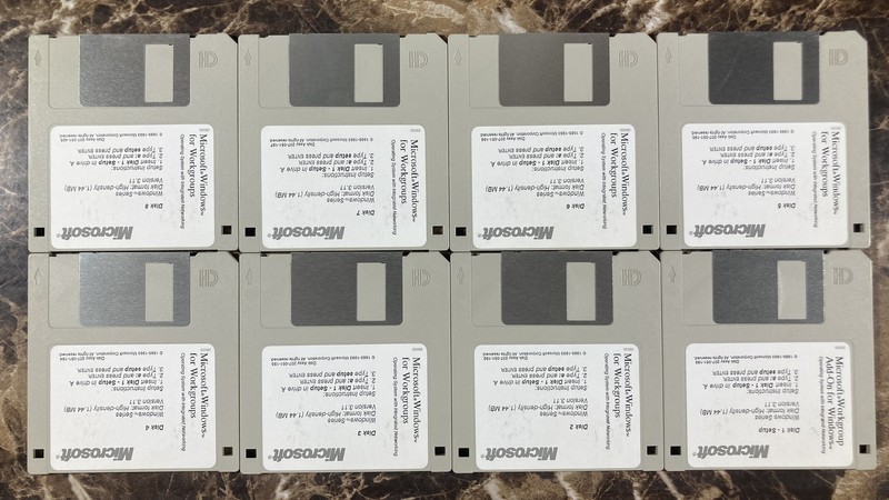 Microsoft Workgroup Add-On for Windows 3.11 Floppy 3.5 Disks & User Guide Only gallery