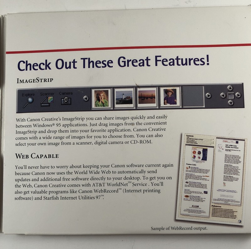 Canon Creative 3 & Printer Setup Windows 95, 98, 3.1 gallery