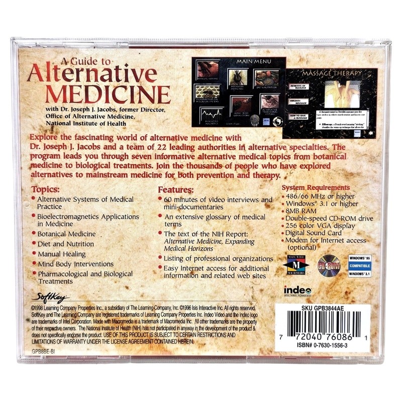 SoftKey Alternative Medicine PC CD-ROM Windows 3.1 95 Vintage Software GPB3844AE gallery