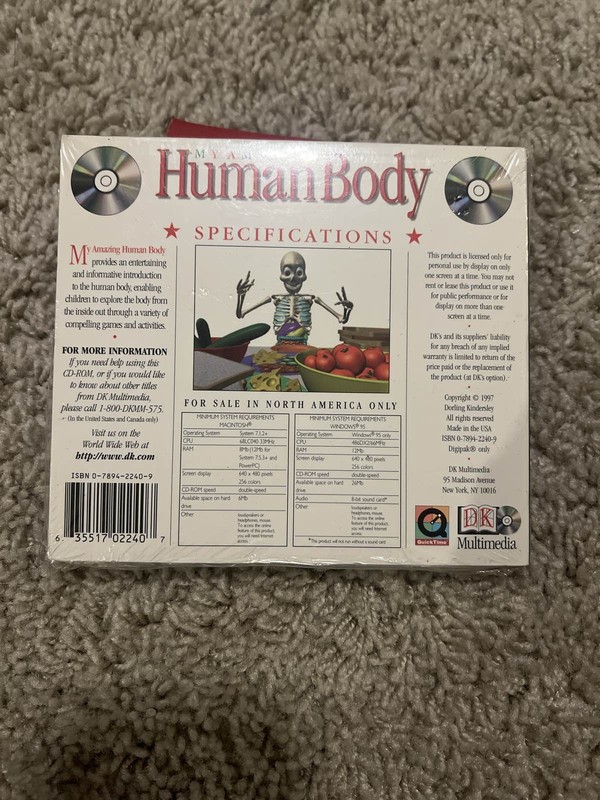 DK My Amazing Human Body PC CD-ROM Game Ages 6-10 Educational Kids gallery