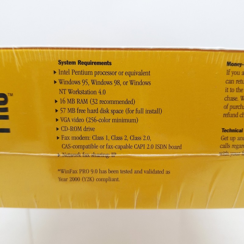 Symantec WinFax Pro Version 9.0 BRAND NEW FACTORY SEALED vintage Windows PC gallery