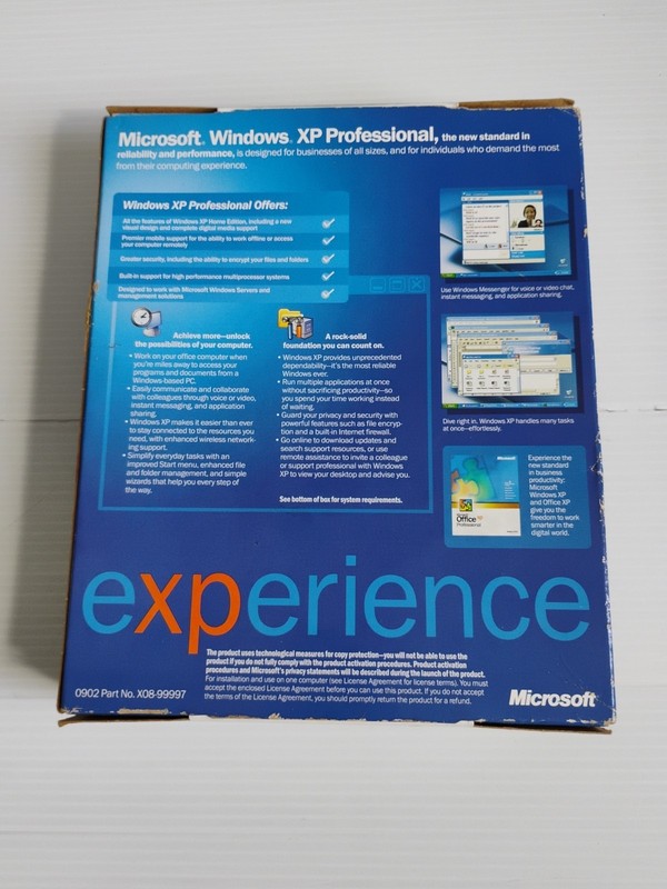 MICROSOFT WINDOWS XP PROFESSIONAL Big Box Upgrade version 2002 gallery