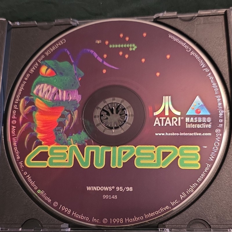 Atari Centipede PC Video Game CD-ROM Windows 95/98 Hasbro Interactive 99148