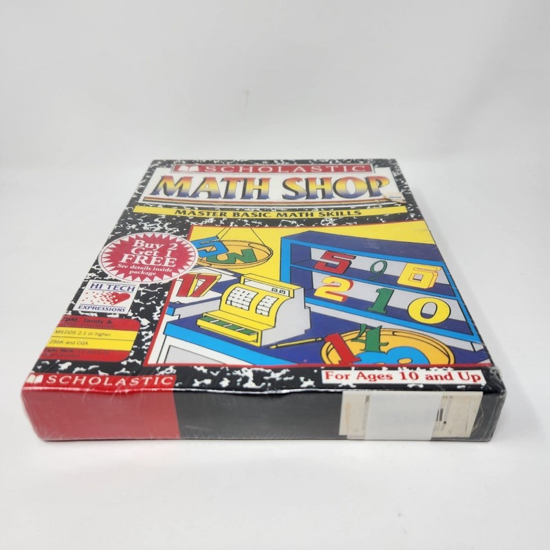 Vintage Scholastic Math Shop Sealed Master Math Skills, Floppy Disc Software gallery