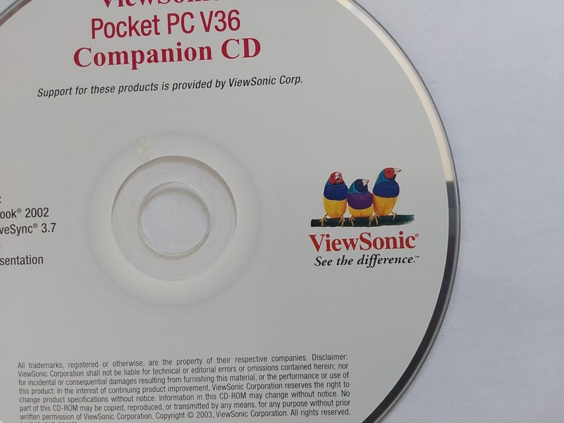 ViewSonic Pocket PC V36 Companion CD Disc Only 2003 Incl MS Outlook 2002 Clearvu gallery
