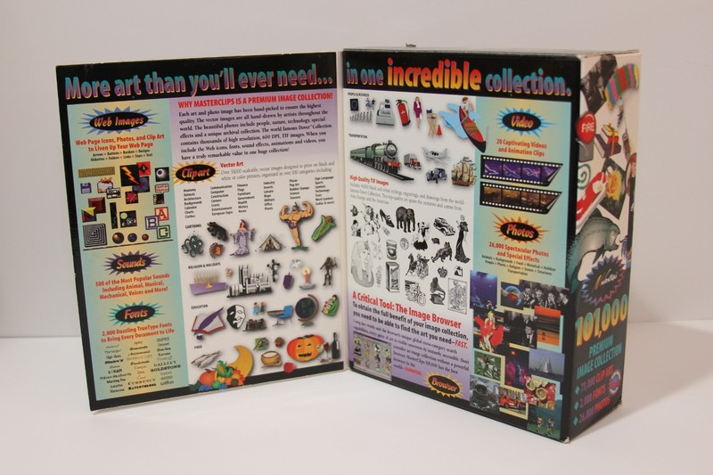 MASTER CLIPS 101,000 Premium Image Collection Fonts Art CD Pack w/Manuals gallery