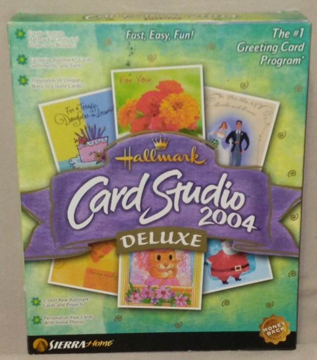 HALLMARK Card Studio Deluxe 2004 CardMaker 3 CD Windows ME 2000 XP 98 NEVER USED gallery