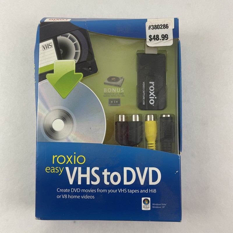 ROXIO Easy VHS to DVD for Windows Vista/XP 242500WM Sealed